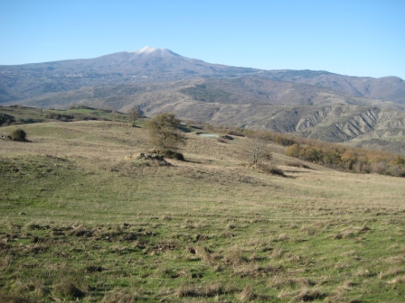 Verso Radicofani, sullo sfondo il Monte Amiata