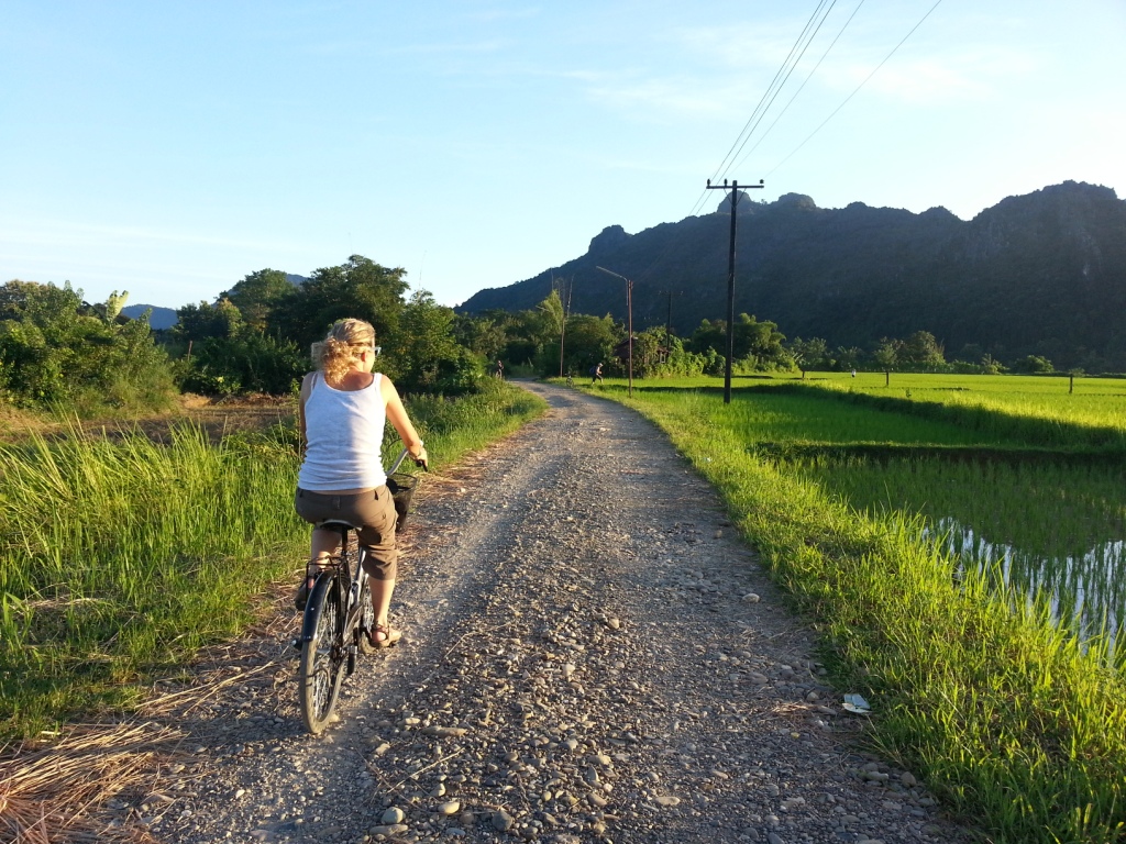 arianna in bici